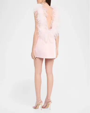 Retrofête Jorie Feathered Mini Dress | Thumbnail 3 Retrofête Jorie Feathered Mini Dress | Thumbnail 3