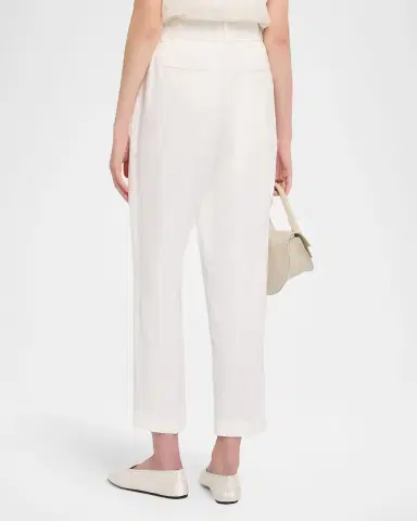 Peserico Linen-Blend Cropped Straight-Leg Pants | Thumbnail 3 Peserico Linen-Blend Cropped Straight-Leg Pants | Thumbnail 3