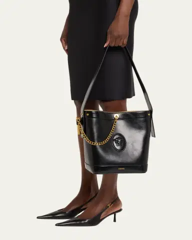 Versace Medusa Leather Bucket Bag | Thumbnail 2 Versace Medusa Leather Bucket Bag | Thumbnail 2