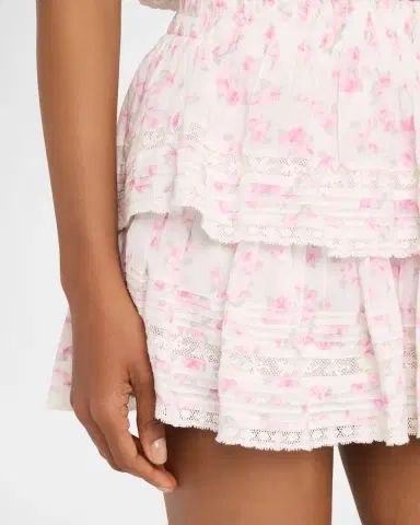 LoveShackFancy Floral Ruffle Mini Skirt | Thumbnail 5 LoveShackFancy Floral Ruffle Mini Skirt | Thumbnail 5