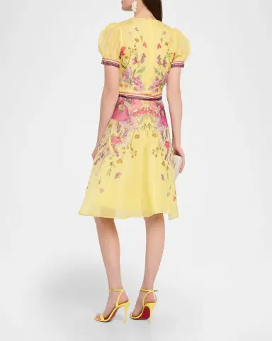 Rickie Freeman for Teri Jon Floral-Print Fit-&-Flare Mini Dress | Thumbnail 3 Rickie Freeman for Teri Jon Floral-Print Fit-&-Flare Mini Dress | Thumbnail 3