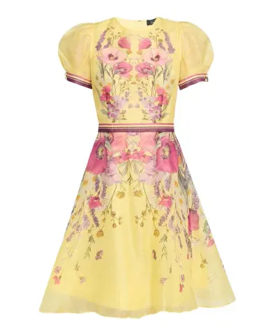 Rickie Freeman for Teri Jon Floral-Print Fit-&-Flare Mini Dress | Thumbnail 1 Rickie Freeman for Teri Jon Floral-Print Fit-&-Flare Mini Dress | Thumbnail 1
