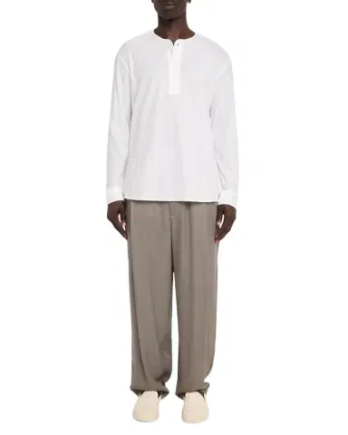 Emporio Armani Men's Cotton Ribbed Long-Sleeve Henley T-Shirt | Thumbnail 1 Emporio Armani Men's Cotton Ribbed Long-Sleeve Henley T-Shirt | Thumbnail 1