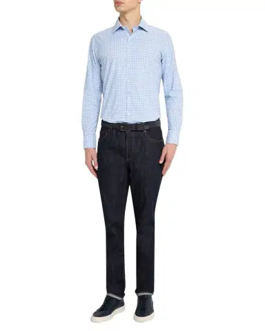 Peter Millar Men's Lewis Performance Twill Plaid Sport Shirt | Thumbnail 1 Peter Millar Men's Lewis Performance Twill Plaid Sport Shirt | Thumbnail 1