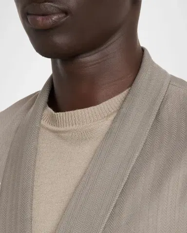 Giorgio Armani Men 's Chevron Cupro Relaxed Shawl-Lapel Suit | Thumbnail 5 Giorgio Armani Men 's Chevron Cupro Relaxed Shawl-Lapel Suit | Thumbnail 5