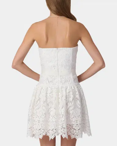 Shoshanna Ester Strapless Guipure Lace Mini Dress | Thumbnail 2 Shoshanna Ester Strapless Guipure Lace Mini Dress | Thumbnail 2
