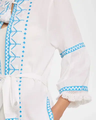 Melissa Odabash Anais Embroidered Midi Kaftan | Thumbnail 4 Melissa Odabash Anais Embroidered Midi Kaftan | Thumbnail 4