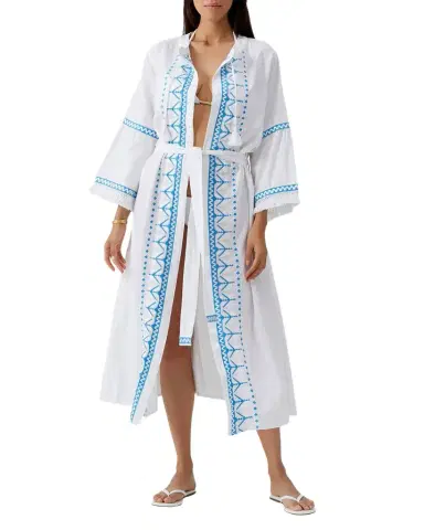 Melissa Odabash Anais Embroidered Midi Kaftan | Thumbnail 1 Melissa Odabash Anais Embroidered Midi Kaftan | Thumbnail 1