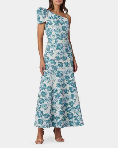 Shoshanna Lolla One-Shoulder Floral Jacquard Maxi Dress | Thumbnail 2 Shoshanna Lolla One-Shoulder Floral Jacquard Maxi Dress | Thumbnail 2