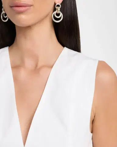 Ganni V-Neck Pleated Cotton Peplum Top | Thumbnail 5 Ganni V-Neck Pleated Cotton Peplum Top | Thumbnail 5
