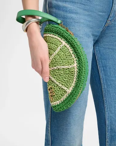Chloé Tropicus Lime Slice Crochet Pouch Wristlet | Thumbnail 2 Chloé Tropicus Lime Slice Crochet Pouch Wristlet | Thumbnail 2