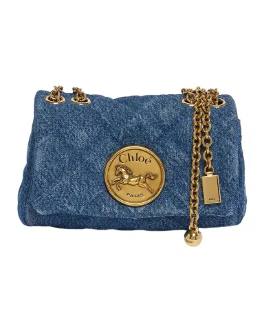 Chloé Heritage Denim Shoulder Bag | Thumbnail 1 Chloé Heritage Denim Shoulder Bag | Thumbnail 1