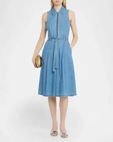 L'AGENCE Kieran Belted Denim Shirtdress | Thumbnail 2 L'AGENCE Kieran Belted Denim Shirtdress | Thumbnail 2