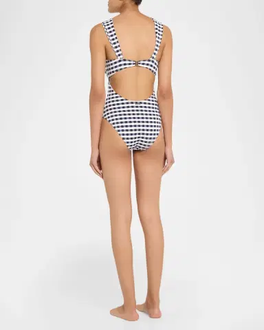 Milly Betsy Cottage Jacquard One-Piece Swimsuit | Thumbnail 3 Milly Betsy Cottage Jacquard One-Piece Swimsuit | Thumbnail 3