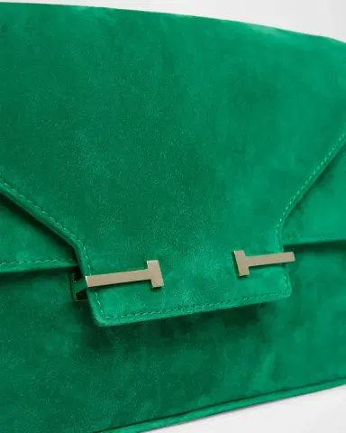 Tom Ford Large T-Clasp Suede Shoulder Bag | Thumbnail 6 Tom Ford Large T-Clasp Suede Shoulder Bag | Thumbnail 6