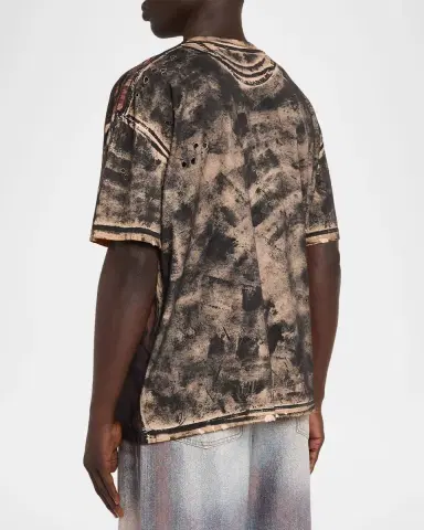 Acne Studios Men's Eresa Cave Distressed T-Shirt | Thumbnail 3 Acne Studios Men's Eresa Cave Distressed T-Shirt | Thumbnail 3