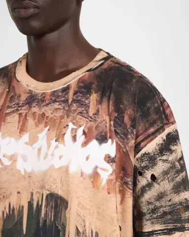 Acne Studios Men's Eresa Cave Distressed T-Shirt | Thumbnail 5 Acne Studios Men's Eresa Cave Distressed T-Shirt | Thumbnail 5