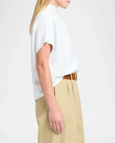 TWP Draped Mock-Neck Tee | Thumbnail 3 TWP Draped Mock-Neck Tee | Thumbnail 3
