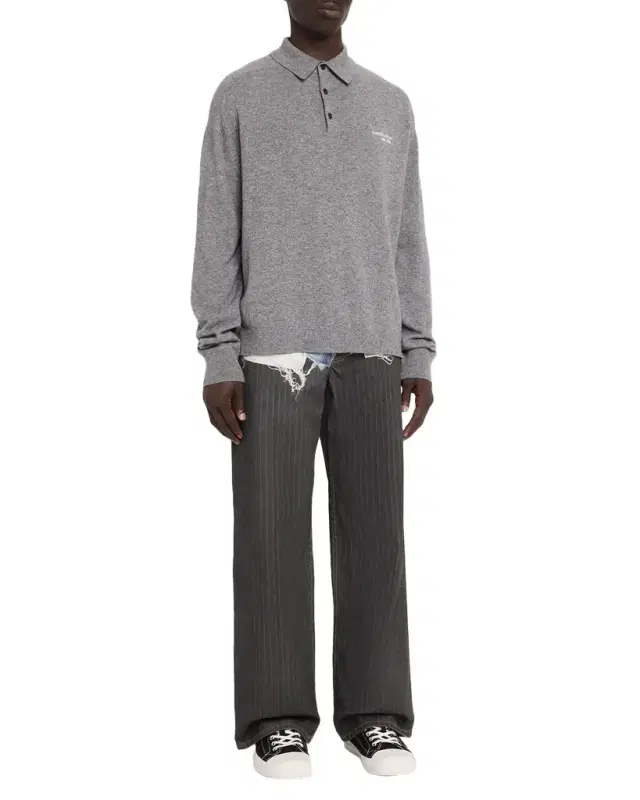 Men 's Kluxey Embroidered Logo Wool Polo Sweater Men 's Kluxey Embroidered Logo Wool Polo Sweater