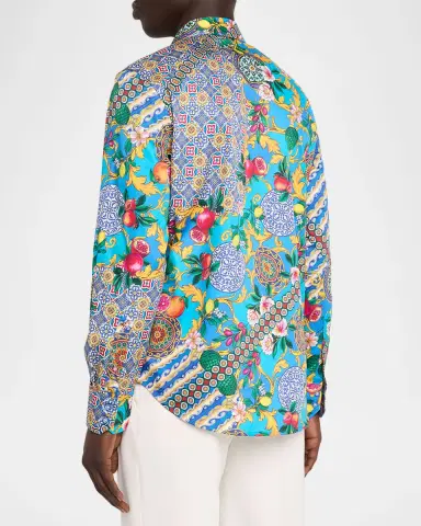 Robert Graham Men 's Northumbria Cotton Button-Down Shirt | Thumbnail 3 Robert Graham Men 's Northumbria Cotton Button-Down Shirt | Thumbnail 3