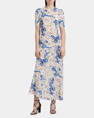 Ulla Johnson Samar Short-Sleeve Silk Dress | Thumbnail 3 Ulla Johnson Samar Short-Sleeve Silk Dress | Thumbnail 3