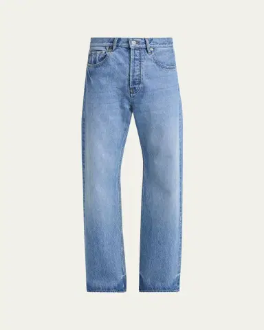 Jacquemus Men's Stonewashed Denim Straight-Leg Jeans | Thumbnail 4 Jacquemus Men's Stonewashed Denim Straight-Leg Jeans | Thumbnail 4