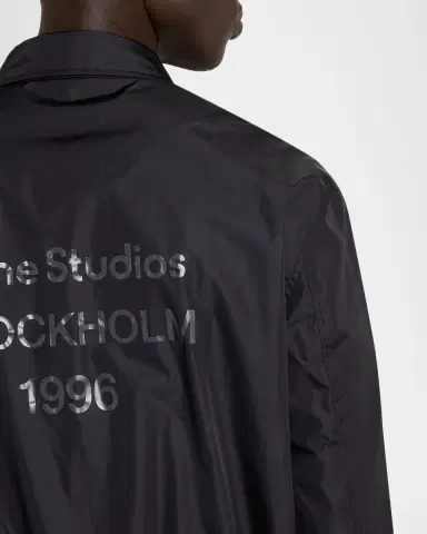 Acne Studios Men's Nylon Logo Shirt Jacket | Thumbnail 5 Acne Studios Men's Nylon Logo Shirt Jacket | Thumbnail 5