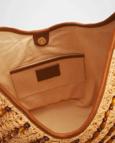 BTB Los Angeles Paisley Beaded Raffia Hobo Bag | Thumbnail 4 BTB Los Angeles Paisley Beaded Raffia Hobo Bag | Thumbnail 4