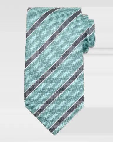 Isaia Men's Diagonal Stripe Silk Tie | Thumbnail 2 Isaia Men's Diagonal Stripe Silk Tie | Thumbnail 2