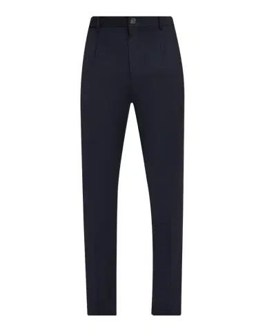 Bugatchi Men 's Slim Hybrid-Waist Wool Pleated Pants | Thumbnail 1 Bugatchi Men 's Slim Hybrid-Waist Wool Pleated Pants | Thumbnail 1