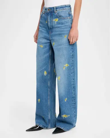 Ganni Lari Floral Baggy Jeans | Thumbnail 4 Ganni Lari Floral Baggy Jeans | Thumbnail 4