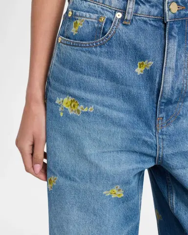 Ganni Lari Floral Baggy Jeans | Thumbnail 5 Ganni Lari Floral Baggy Jeans | Thumbnail 5