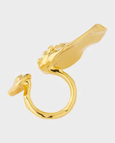 Alexis Bittar Brut Golden Double Disc Ring, Size 7 | Thumbnail 4 Alexis Bittar Brut Golden Double Disc Ring, Size 7 | Thumbnail 4