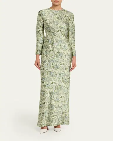 Veronica Beard Gemma Floral Long-Sleeve Maxi Dress | Thumbnail 2 Veronica Beard Gemma Floral Long-Sleeve Maxi Dress | Thumbnail 2