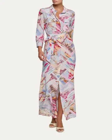 L'Agence Cameron Maxi Shirtdress | Thumbnail 2 L'Agence Cameron Maxi Shirtdress | Thumbnail 2