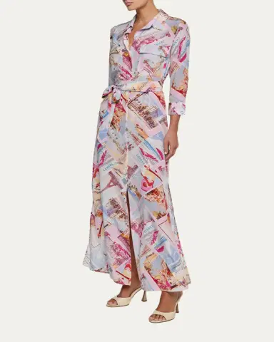 L'Agence Cameron Maxi Shirtdress | Thumbnail 4 L'Agence Cameron Maxi Shirtdress | Thumbnail 4