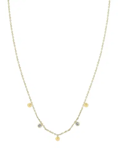 Zoë Chicco 14K Gold Beads and Diamond Necklace | Thumbnail 1 Zoë Chicco 14K Gold Beads and Diamond Necklace | Thumbnail 1