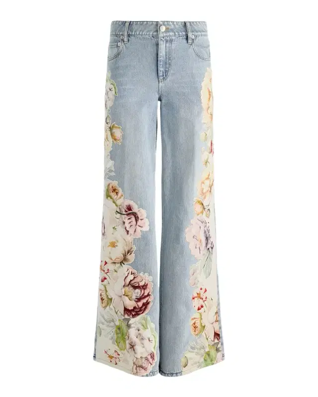 Amazing Floral Low-Rise Baggy Jeans Amazing Floral Low-Rise Baggy Jeans