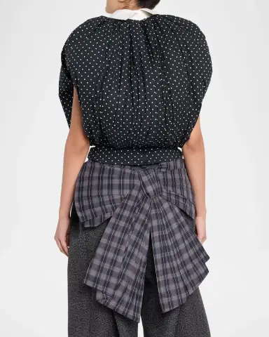 Marc Jacobs Runway Polka-Dot Cotton Poplin Collared Bubble Top | Thumbnail 2 Marc Jacobs Runway Polka-Dot Cotton Poplin Collared Bubble Top | Thumbnail 2