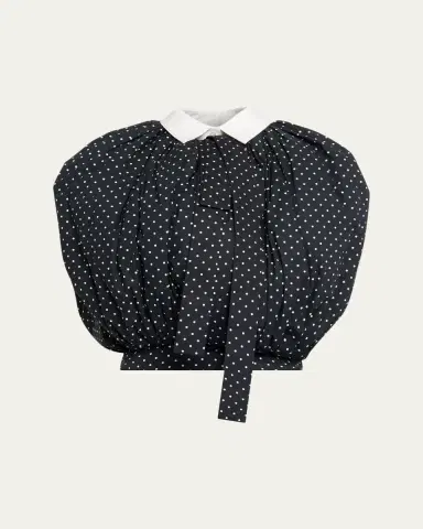 Marc Jacobs Runway Polka-Dot Cotton Poplin Collared Bubble Top | Thumbnail 5 Marc Jacobs Runway Polka-Dot Cotton Poplin Collared Bubble Top | Thumbnail 5