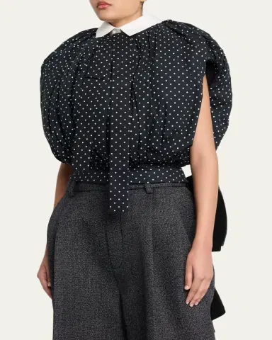 Marc Jacobs Runway Polka-Dot Cotton Poplin Collared Bubble Top | Thumbnail 8 Marc Jacobs Runway Polka-Dot Cotton Poplin Collared Bubble Top | Thumbnail 8