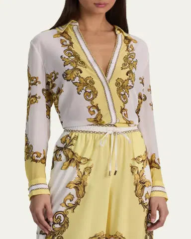 Alice + Olivia Willa Placket Top | Thumbnail 4 Alice + Olivia Willa Placket Top | Thumbnail 4