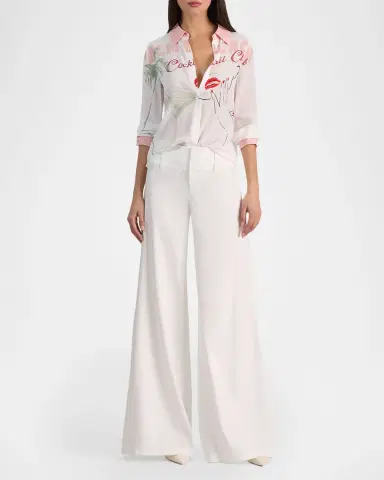 ALICE + OLIVIA Willa Placket Top | Thumbnail 2 ALICE + OLIVIA Willa Placket Top | Thumbnail 2