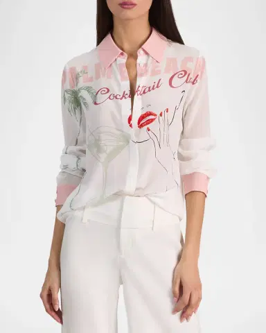 ALICE + OLIVIA Willa Placket Top | Thumbnail 4 ALICE + OLIVIA Willa Placket Top | Thumbnail 4