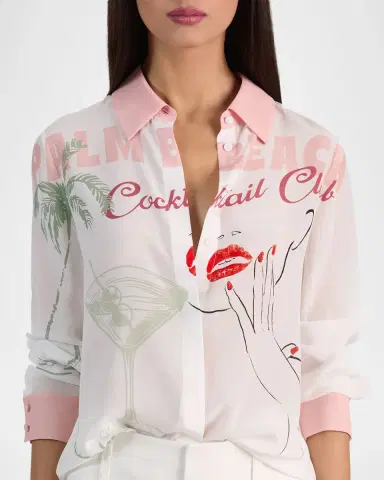 ALICE + OLIVIA Willa Placket Top | Thumbnail 5 ALICE + OLIVIA Willa Placket Top | Thumbnail 5