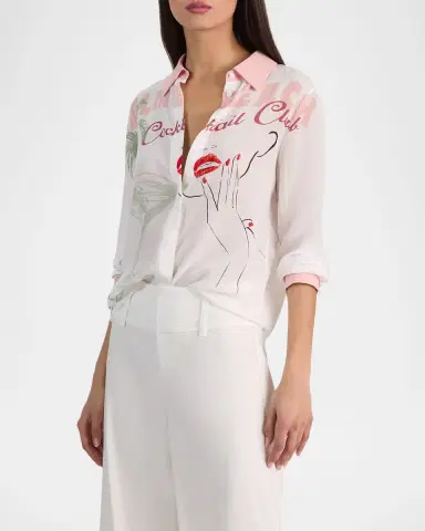 ALICE + OLIVIA Willa Placket Top | Thumbnail 6 ALICE + OLIVIA Willa Placket Top | Thumbnail 6