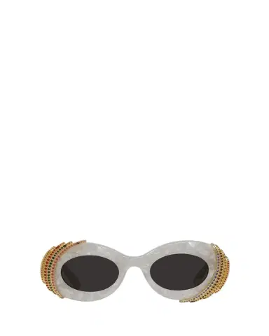 LOEWE Embellished Acetate & Metal Oval Sunglasses | Thumbnail 1 LOEWE Embellished Acetate & Metal Oval Sunglasses | Thumbnail 1