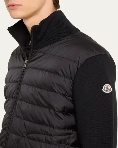 Moncler Men's Wool Down Zip Cardigan | Thumbnail 5 Moncler Men's Wool Down Zip Cardigan | Thumbnail 5