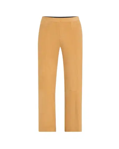 Sprwmn Suede Ankle Flare Pants with Princess Seaming | Thumbnail 1 Sprwmn Suede Ankle Flare Pants with Princess Seaming | Thumbnail 1