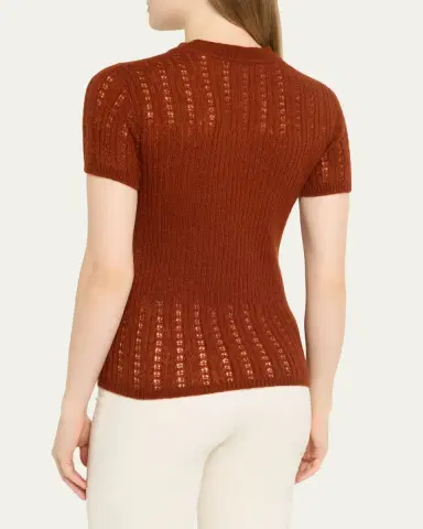 Kiton Cashmere-Silk Short-Sleeve Sweater | Thumbnail 3 Kiton Cashmere-Silk Short-Sleeve Sweater | Thumbnail 3